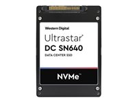 WD Ultrastar DC SN640 WUS4CB064D7P3E3 - SSD - 6400 GB - sisäinen - 2.5" - U.2 PCIe 3.1 x4 (NVMe) - AES 256 bittiä 0TS1955