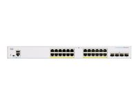 Cisco Business 250 Series CBS250-24P-4X - Kytkin - L3 - smart - 24 x 10/100/1000 (PoE+) + 4 x 10 Gigabit SFP+ - telineeseen asennettava - PoE+ (195 W) CBS250-24P-4X-EU