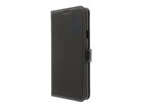 Insmat Exclusive - Läppäkansi matkapuhelimelle - aito nahka, paperi, pahvi, polykarbonaatti, alumiinifolio - musta malleihin Samsung Galaxy A20s 650-2886