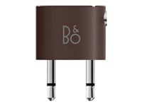 Bang & Olufsen - Lentokoneen äänisovitin - mono mini jack uros to mini-phone stereo 3.5 mm naaras - kastanja malleihin Beoplay H95 1266503