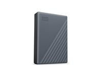 WD My Passport WDBRMD0040BGY-WESN - Kiintolevyasema - salattu - 4 Tt - ulkoinen (kannettava) - USB 3.2 Gen 1 - AES 256 bittiä - silikoninharmaa WDBRMD0040BGY-WESN