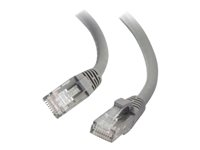 C2G - Kytkentäkaapeli - RJ-45 (uros) to RJ-45 (uros) - 50 cm - UTP - CAT 6a - buutattu, piikitön - harmaa 82531