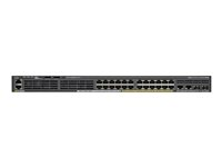 Cisco Catalyst 2960X-24PSQ-L - Kytkin - Hallinnoitu - 24 x 10/100/1000 (8 PoE+) + 2 x Gigabit SFP + 2 x 10/100/1000 - työpöytä, telineeseen asennettava - PoE+ (110 W) WS-C2960X-24PSQ-L