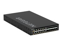 NETGEAR M4350 Series M4350-12X12F - Kytkin - L3 - Hallinnoitu - 12 x 1/2.5/5/10GBase-T + 12 x SFP+ - ilmavirtaus edestä taaksepäin - telineeseen asennettava XSM4324-100NES