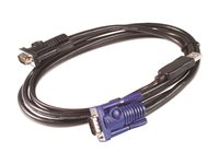 APC - Näppäimistö / video / hiiri (KVM) kaapeli - USB, HD-15 (VGA) to HD-15 (VGA) - 1.83 m malleihin P/N: AP5201, AP5202, AP5808, AP5816, KVM1116R AP5253