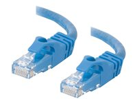 C2G Cat6 Booted Unshielded (UTP) Crossover Patch Cable - Risteytyskaapeli - RJ-45 (uros) to RJ-45 (uros) - 50 mm - UTP - CAT 6 - valettu, piikitön, säikeinen - sininen 83522