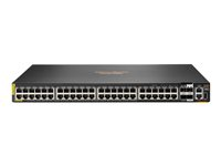 HPE Aruba 6200M 48G Class4 PoE 4SFP+ Switch - Kytkin - suurin pinoamisetäisyys 10 km - L3 - Hallinnoitu - 48 x 10/100/1000 (PoE+) + 4 x 1 Gigabit / 10 Gigabit SFP+ (uplink / stacking) - edestä ja sivulta taakse - telineeseen asennettava - PoE+ (1440 W) - BTO R8Q70A