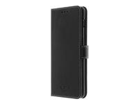 Insmat Exclusive Flip Case - Läppäkansi matkapuhelimelle - nahka, polykarbonaatti - musta malleihin OnePlus 7 650-2758