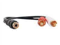 C2G Value Series Y-Cable - Audio adapteri - RCA naaras to RCA uros - suojattu - musta 80138