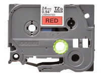 Brother TZe-451 - Standardi tarra - black on red - Rulla (2,4 cm x 8 m) 1 kasetti(a) laminaattinauha malleihin Brother PT-D600; P-Touch PT-3600, D800, E550, E800, P750, P900, P950; P-Touch EDGE PT-P750 TZE451