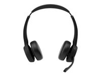 Cisco Headset 722 - Kuulokkeet + mikrofoni - korvien päällä - Bluetooth - langaton - hiilen musta - sekä latausalusta - Cisco Webex Certified HS-WL-722-BUNAS-C