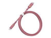 OtterBox - Salamakaapeli - Lightning uros to 24 pin USB-C uros - 1 m - ruusu kimalteleva vaaleanpunainen - tuki virransyötölle 78-52650