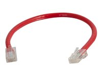 C2G Cat5e Non-Booted Unshielded (UTP) Network Patch Cable - Kytkentäkaapeli - RJ-45 (uros) to RJ-45 (uros) - 2 m - UTP - CAT 5e - säikeinen, uniboot - punainen 83083