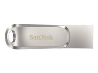 SanDisk Ultra Dual Drive Luxe - USB Flash-asema - 128 Gt - USB 3.1 Gen 1 / USB-C - hopea SDDDC4-128G-G46