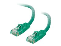 C2G Cat5e Booted Unshielded (UTP) Network Patch Cable - Kytkentäkaapeli - RJ-45 (uros) to RJ-45 (uros) - 10 m - UTP - CAT 5e - valettu, piikitön, säikeinen - vihreä 83207