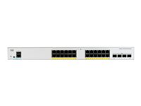 Cisco Catalyst 1000-24T-4X-L - Kytkin - Hallinnoitu - 24 x 10/100/1000 + 4 x 10 Gigabit SFP+ (maa-satelliittiyhteys) - telineeseen asennettava C1000-24T-4X-L