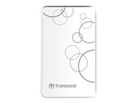 Transcend StoreJet 25A3 - Kiintolevyasema - 2 Tt - ulkoinen (kannettava) - 2.5" - USB 3.0 - valkoinen TS2TSJ25A3W