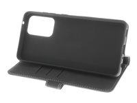 Insmat Exclusive - Läppäkansi matkapuhelimelle - aito nahka, termoplastinen polyuretaani (TPU) - musta malleihin Samsung Galaxy A53 5G 650-3045