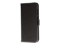 Insmat Exclusive Flip Case - Läppäkansi matkapuhelimelle - aito nahka - musta malleihin Honor 6A 650-2606