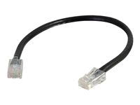 C2G Cat5e Non-Booted Unshielded (UTP) Network Patch Cable - Kytkentäkaapeli - RJ-45 (uros) to RJ-45 (uros) - 50 cm - UTP - CAT 5e - säikeinen, uniboot - musta 83040