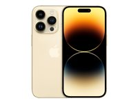 Apple iPhone 14 Pro - 5G älypuhelin - Kaksois-SIM / sisäinen muisti 512 Gt - OLED-näyttö - 6.1" - 2556 x 1179 pikseliä (120 Hz) - 3 takakameraa 48 MP, 12 MP, 12 MP - front camera 12 MP - kulta MQ233QN/A