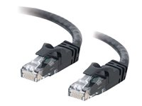 C2G Cat6 Booted Unshielded (UTP) Crossover Patch Cable - Risteytyskaapeli - RJ-45 (uros) to RJ-45 (uros) - 50 cm - UTP - CAT 6 - valettu, piikitön, säikeinen - musta 83539