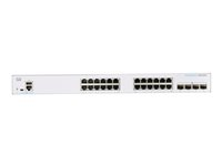 Cisco Business 350 Series CBS350-24T-4X - Kytkin - L3 - Hallinnoitu - 24 x 10/100/1000 + 4 x 10 Gigabit SFP+ - telineeseen asennettava CBS350-24T-4X-EU