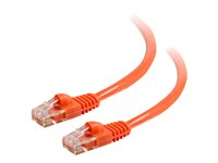 C2G Cat5e Booted Unshielded (UTP) Network Patch Cable - Kytkentäkaapeli - RJ-45 (uros) to RJ-45 (uros) - 1 m - UTP - CAT 5e - valettu, piikitön, säikeinen - oranssi 83603