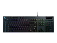 Logitech Gaming G815 - Näppäimistö - taustavalaistu - USB - AZERTY - ranskalainen - näppäinkytkin: GL Clicky - musta 920-009089