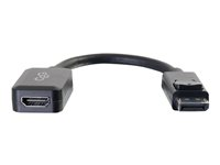 C2G 8in DisplayPort to HDMI Adapter - DP to HDMI Adapter - 1080p - Black - M/F - Näyttösovitin - DisplayPort uros to HDMI naaras - 20.3 cm - suojattu - musta 54322