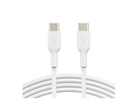 Belkin BoostCharge - USB-kaapeli - 24 pin USB-C (uros) to 24 pin USB-C (uros) - 1 m - valkoinen CAB003BT1MWH